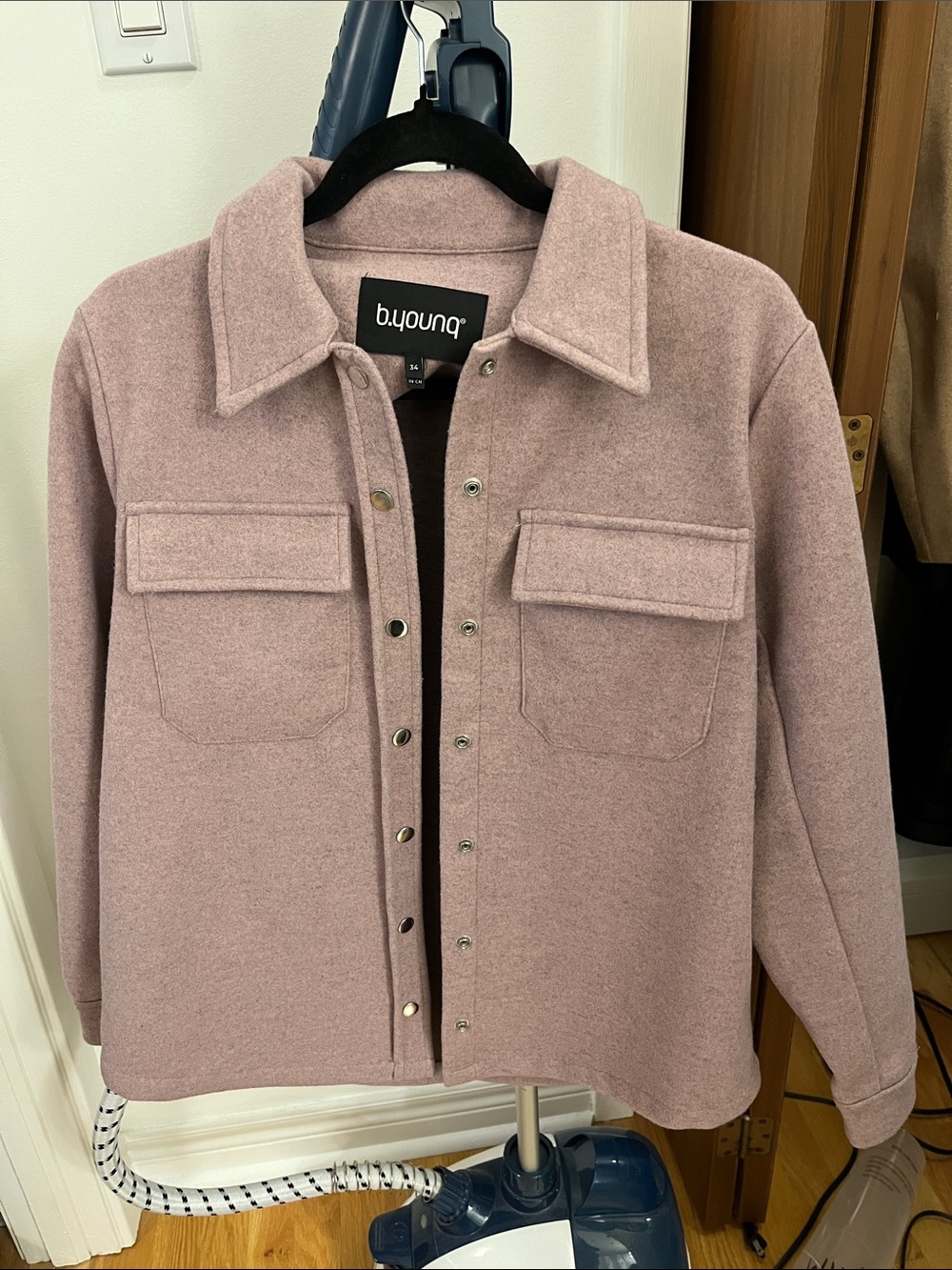Beyoung Dusty Mauve Utility Jacket Sz Sm US